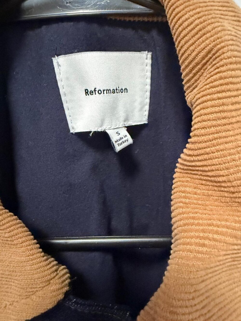 Reformation Archer Denim Jacket — Ondine, Size S - Picture 3 of 4